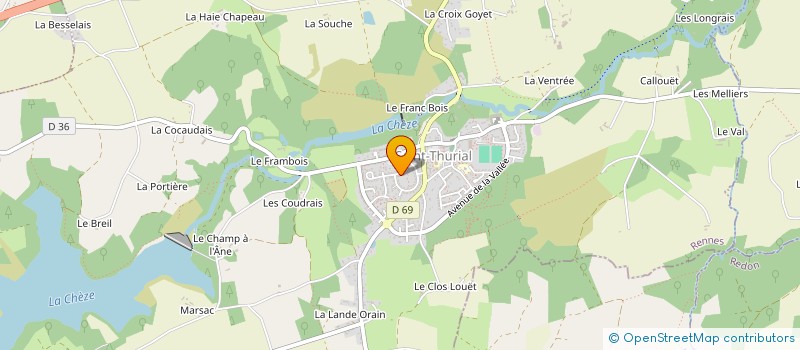 localisation de l'entreprise MONSIEUR GILDAS LE BEC  SAINT-THURIAL