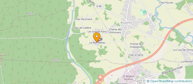 localisation de l'entreprise MONSIEUR GILDAS MANDON à YVRAC-ET-MALLEYRAND