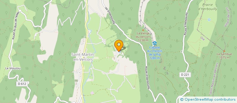 localisation de l'entreprise MONSIEUR GILDAS PORCHERON  SAINT-JULIEN-EN-VERCORS