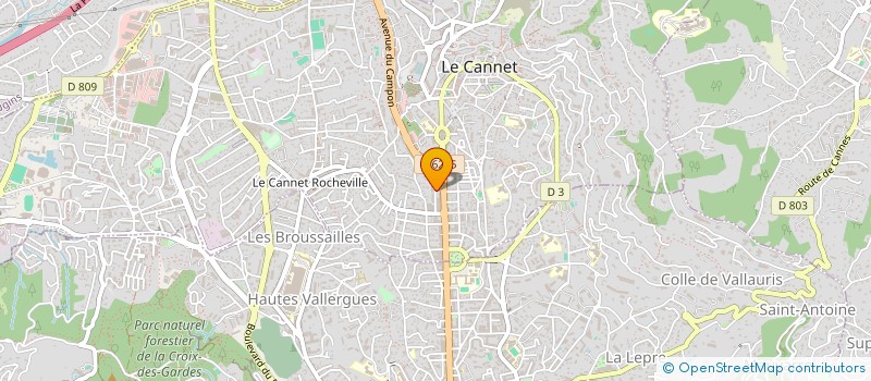 localisation de l'entreprise MONSIEUR GILLES ACHARD à LE CANNET