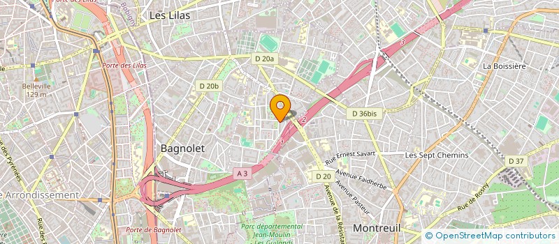 localisation de l'entreprise MONSIEUR GILLES AKKOUCHE à BAGNOLET