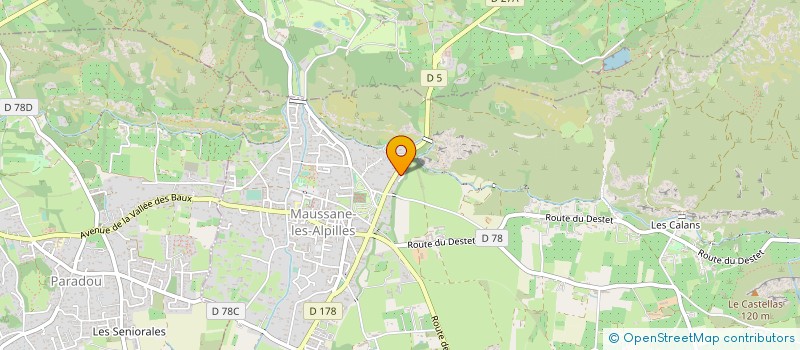 localisation de l'entreprise MONSIEUR GILLES ANGENIEUX à MAUSSANE-LES-ALPILLES