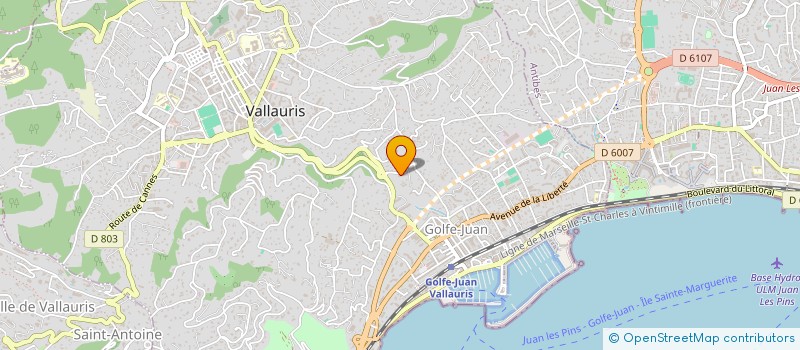 localisation de l'entreprise MONSIEUR GILLES AUGER à VALLAURIS