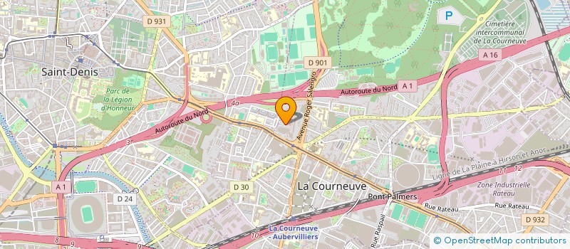 localisation de l'entreprise MONSIEUR GILLES BADOU à LA COURNEUVE