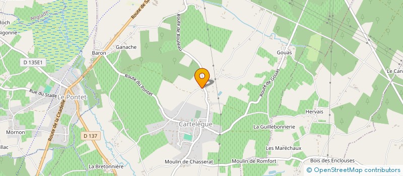 localisation de l'entreprise MONSIEUR GILLES BAILLY  CARTELEGUE