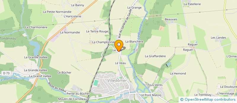 localisation de l'entreprise MONSIEUR GILLES BARANGER  VILLEDOMER