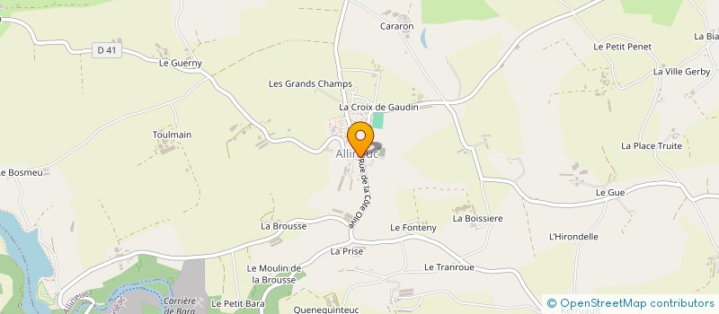 localisation de l'entreprise MONSIEUR GILLES BAURES  ALLINEUC