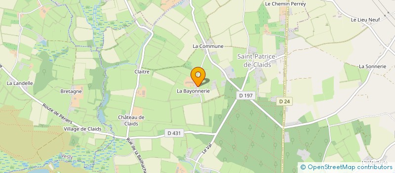 localisation de l'entreprise MONSIEUR GILLES BAZIRE à SAINT-PATRICE-DE-CLAIDS