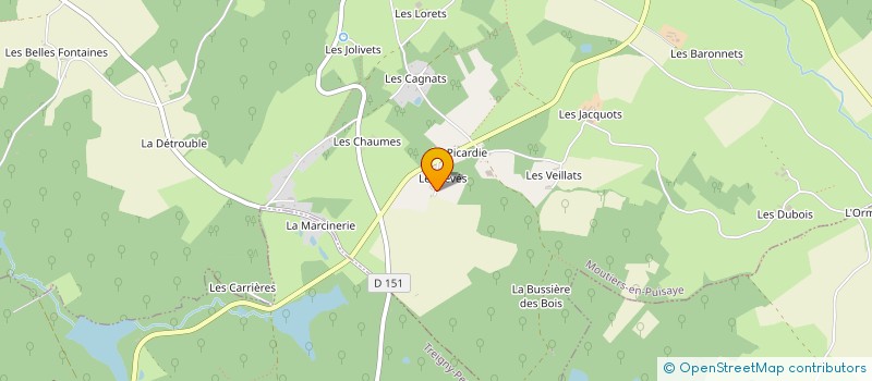 localisation de l'entreprise MONSIEUR GILLES BEAUFRERE  MOUTIERS-EN-PUISAYE