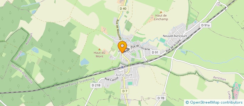 localisation de l'entreprise MONSIEUR GILLES BECK  AVRICOURT