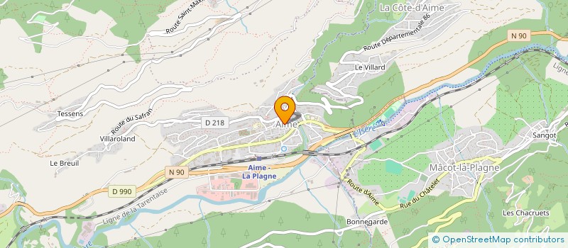 localisation de l'entreprise MONSIEUR GILLES BERARD  AIME-LA-PLAGNE