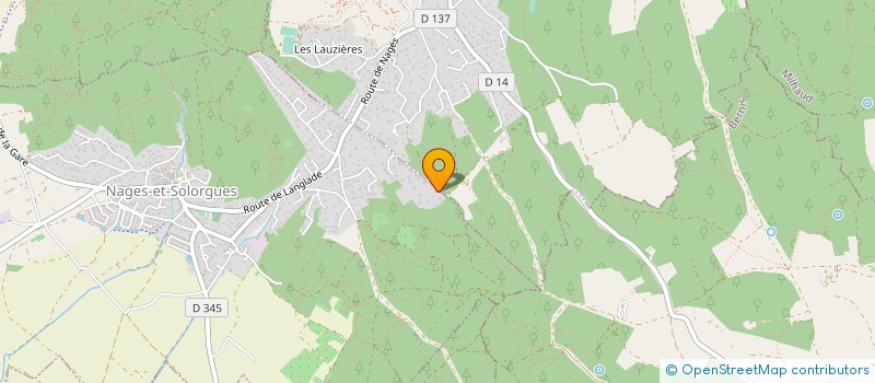 localisation de l'entreprise MONSIEUR GILLES BERNARD  NAGES-ET-SOLORGUES