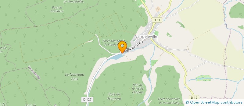 localisation de l'entreprise MONSIEUR GILLES BERNARD RECEVEUR  VANDELEVILLE