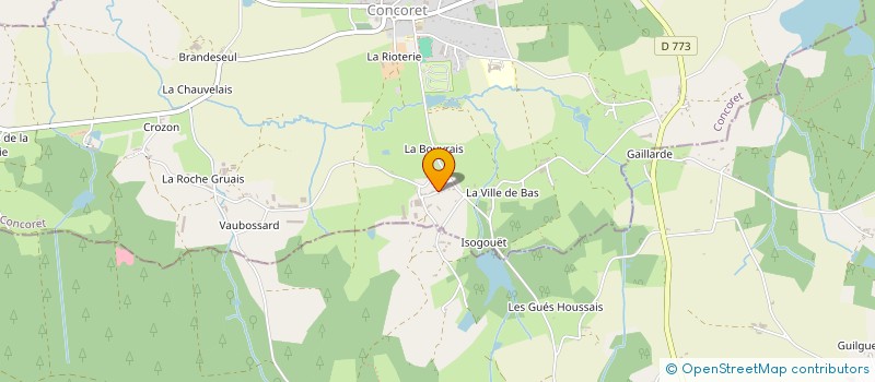 localisation de l'entreprise MONSIEUR GILLES BLANCHARD  CONCORET