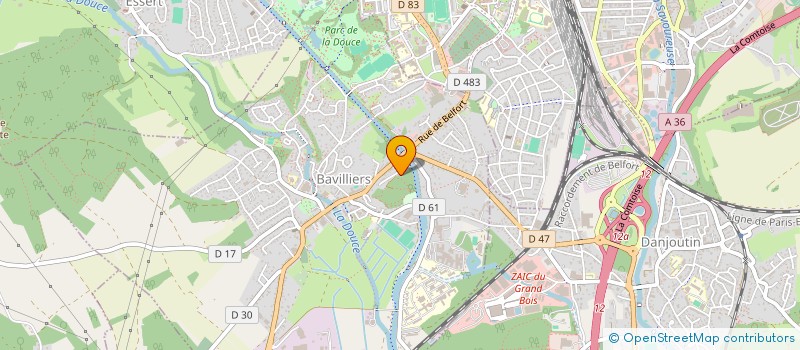 localisation de l'entreprise MONSIEUR GILLES BOLARD à BAVILLIERS