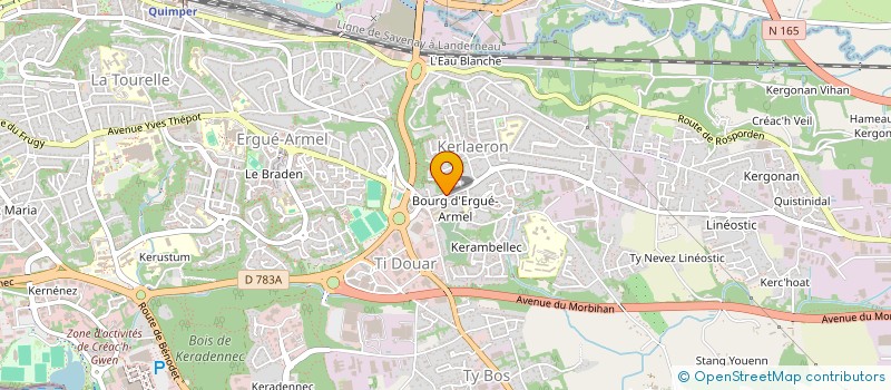 localisation de l'entreprise MONSIEUR GILLES BONJEAN à QUIMPER