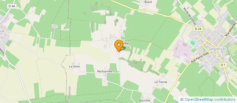 localisation de l'entreprise MONSIEUR GILLES BONNAUD  SEGONZAC