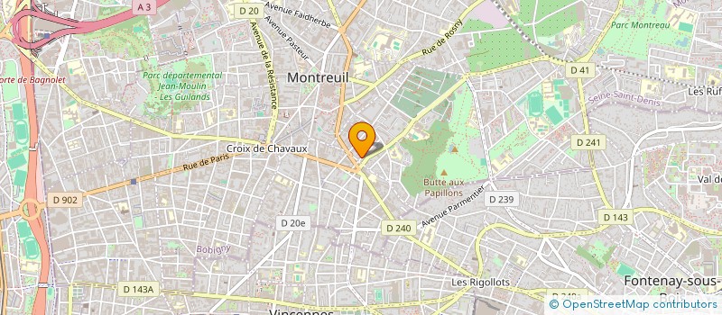 localisation de l'entreprise MONSIEUR GILLES BONTEMPS à MONTREUIL