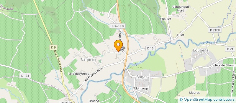 localisation de l'entreprise MONSIEUR GILLES BORTOT  CAMIRAN