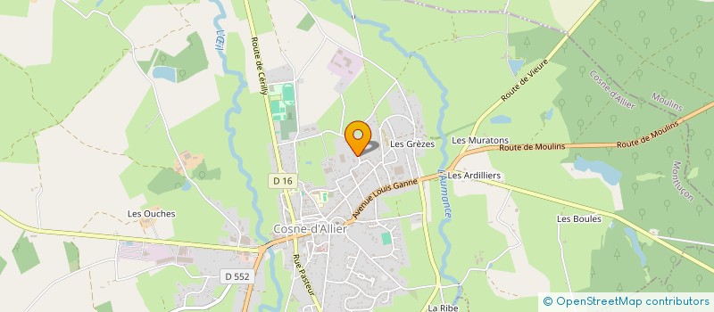 localisation de l'entreprise MONSIEUR GILLES BOULICAUD  COSNE-D'ALLIER