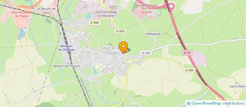 localisation de l'entreprise MONSIEUR GILLES BOURGINE  SEVERAC D'AVEYRON