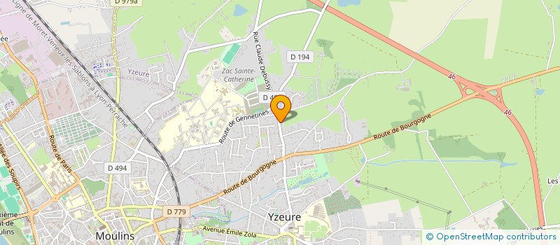 localisation de l'entreprise MONSIEUR GILLES BOUVARD à YZEURE