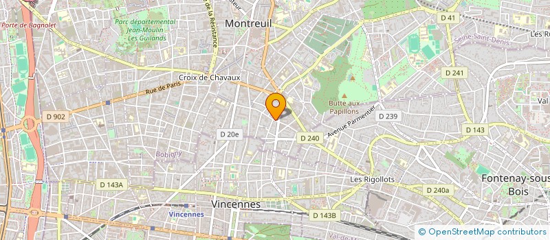 localisation de l'entreprise MONSIEUR GILLES BROUSSAUD  MONTREUIL