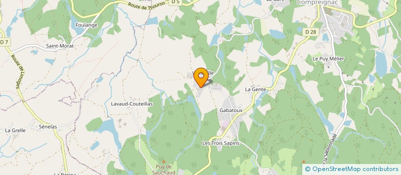 localisation de l'entreprise MONSIEUR GILLES BRUN à COMPREIGNAC