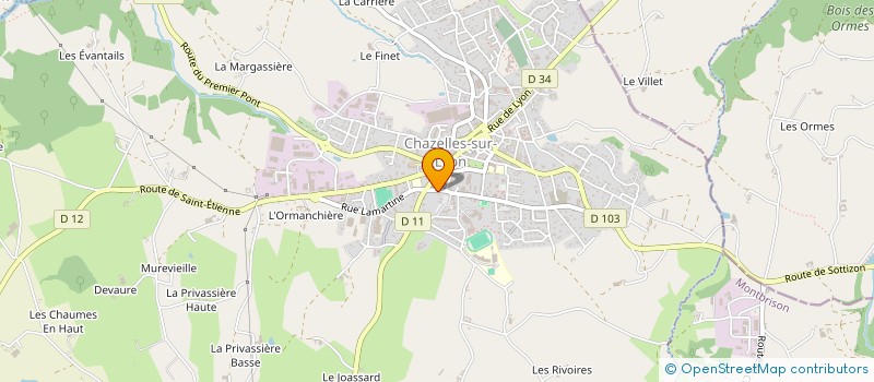 localisation de l'entreprise MONSIEUR GILLES CHARRETIER  CHAZELLES-SUR-LYON