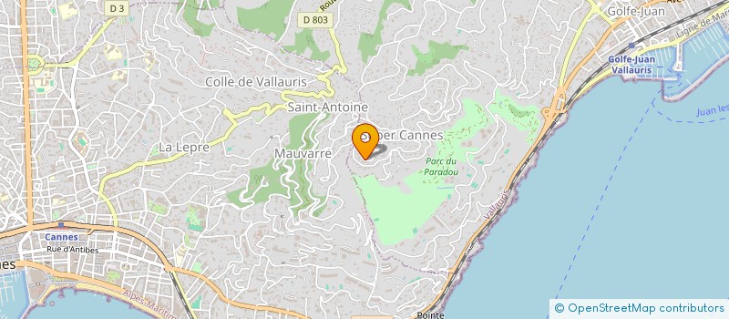 localisation de l'entreprise MONSIEUR GILLES COLLYER à VALLAURIS