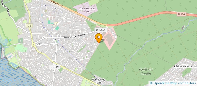 localisation de l'entreprise MONSIEUR GILLES COURATIER  ARES