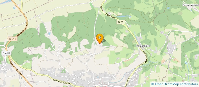 localisation de l'entreprise MONSIEUR GILLES DAVID  LA COTE-SAINT-ANDRE