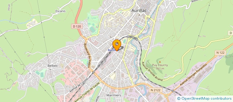 localisation de l'entreprise MONSIEUR GILLES DELHOME à AURILLAC