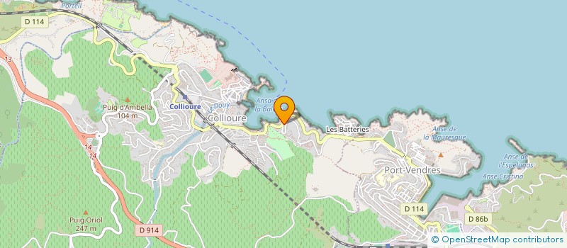localisation de l'entreprise MONSIEUR GILLES DEPLATIERE  COLLIOURE