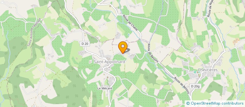 localisation de l'entreprise MONSIEUR GILLES DEVAUCOUP  SAINT-APPOLINARD