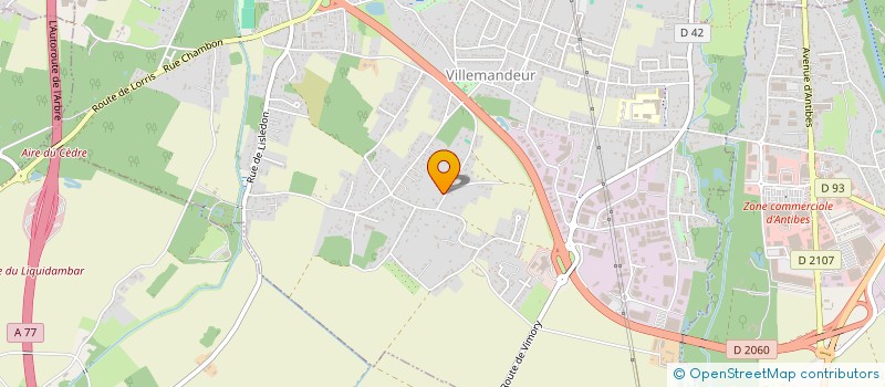 localisation de l'entreprise MONSIEUR GILLES DUPLESSY  VILLEMANDEUR