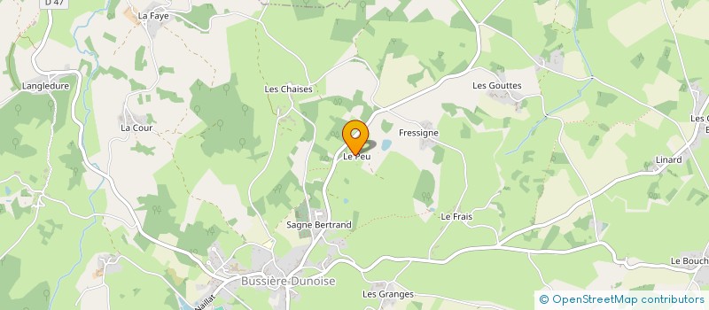 localisation de l'entreprise MONSIEUR GILLES DURAND  BUSSIERE-DUNOISE