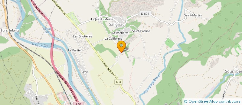 localisation de l'entreprise MONSIEUR GILLES ESCLANGON  SALIGNAC