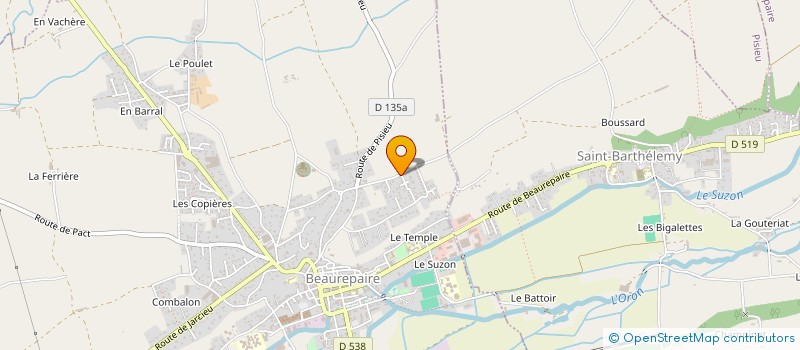 localisation de l'entreprise MONSIEUR GILLES FANJAT à BEAUREPAIRE