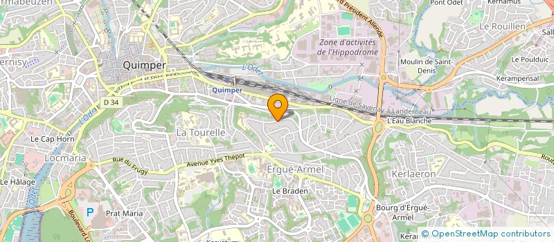 localisation de l'entreprise MONSIEUR GILLES FAVENNEC à QUIMPER