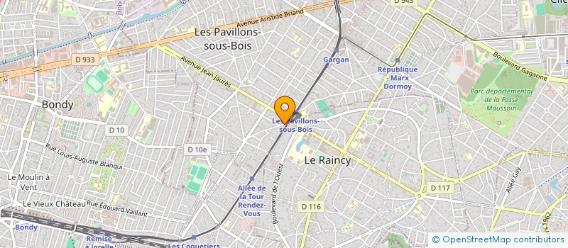 localisation de l'entreprise MONSIEUR GILLES FOURNIER  LES PAVILLONS-SOUS-BOIS