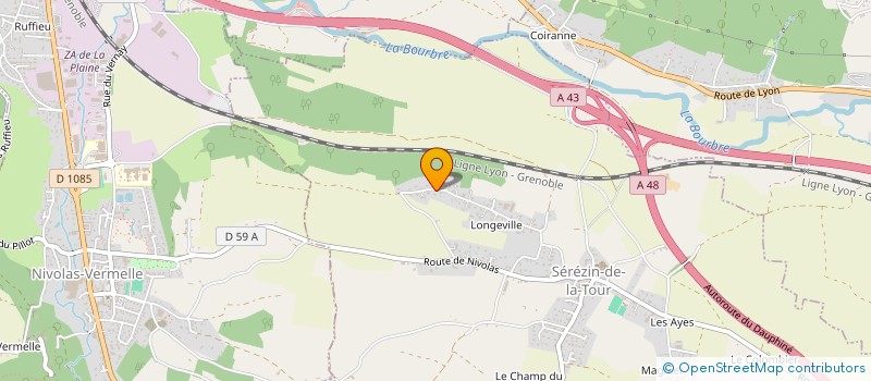 localisation de l'entreprise MONSIEUR GILLES FRECHET  SEREZIN-DE-LA-TOUR