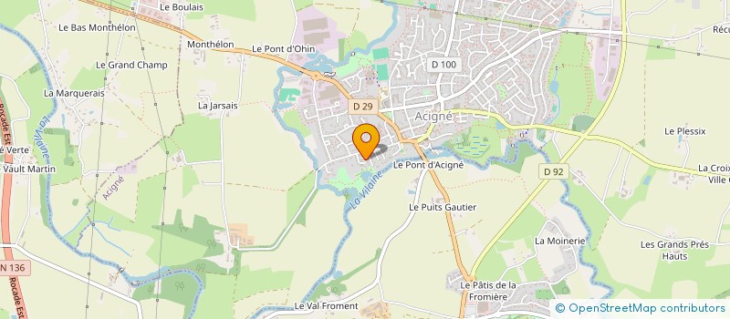 localisation de l'entreprise MONSIEUR GILLES GAILLARD  ACIGNE