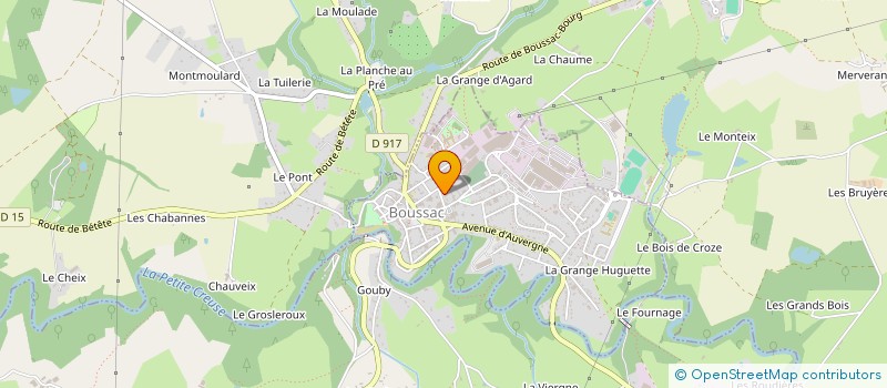 localisation de l'entreprise MONSIEUR GILLES GALLITRE à BOUSSAC