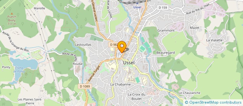 localisation de l'entreprise MONSIEUR GILLES GANDON  USSEL