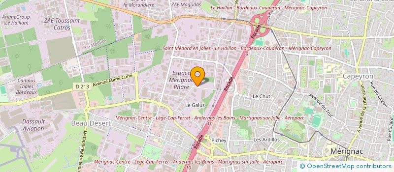 localisation de l'entreprise MONSIEUR GILLES GAONACH à MERIGNAC