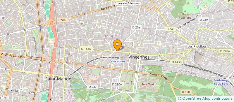 localisation de l'entreprise MONSIEUR GILLES GARABUAU  VINCENNES