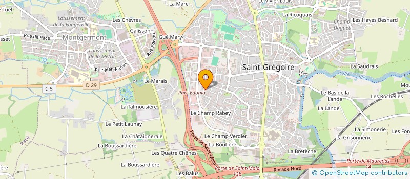 localisation de l'entreprise MONSIEUR GILLES GODET  SAINT-GREGOIRE