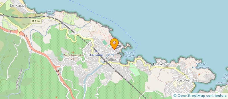 localisation de l'entreprise MONSIEUR GILLES GRIMOIN à COLLIOURE