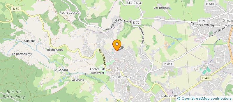 localisation de l'entreprise MONSIEUR GILLES GRONDIN  VAUGNERAY